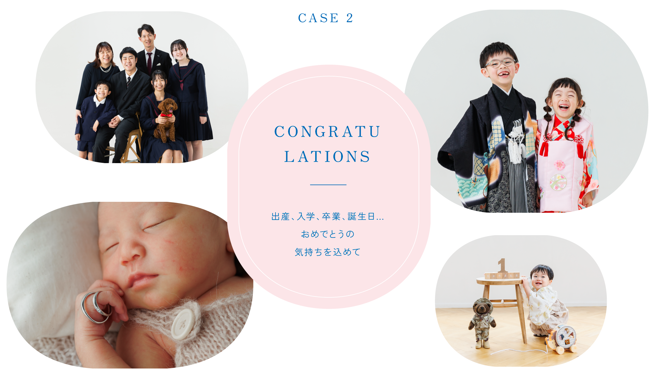 case2 CONGRATU LATIONS 出産、入学、卒業、誕生日... おめでとうの気持ちを込めて